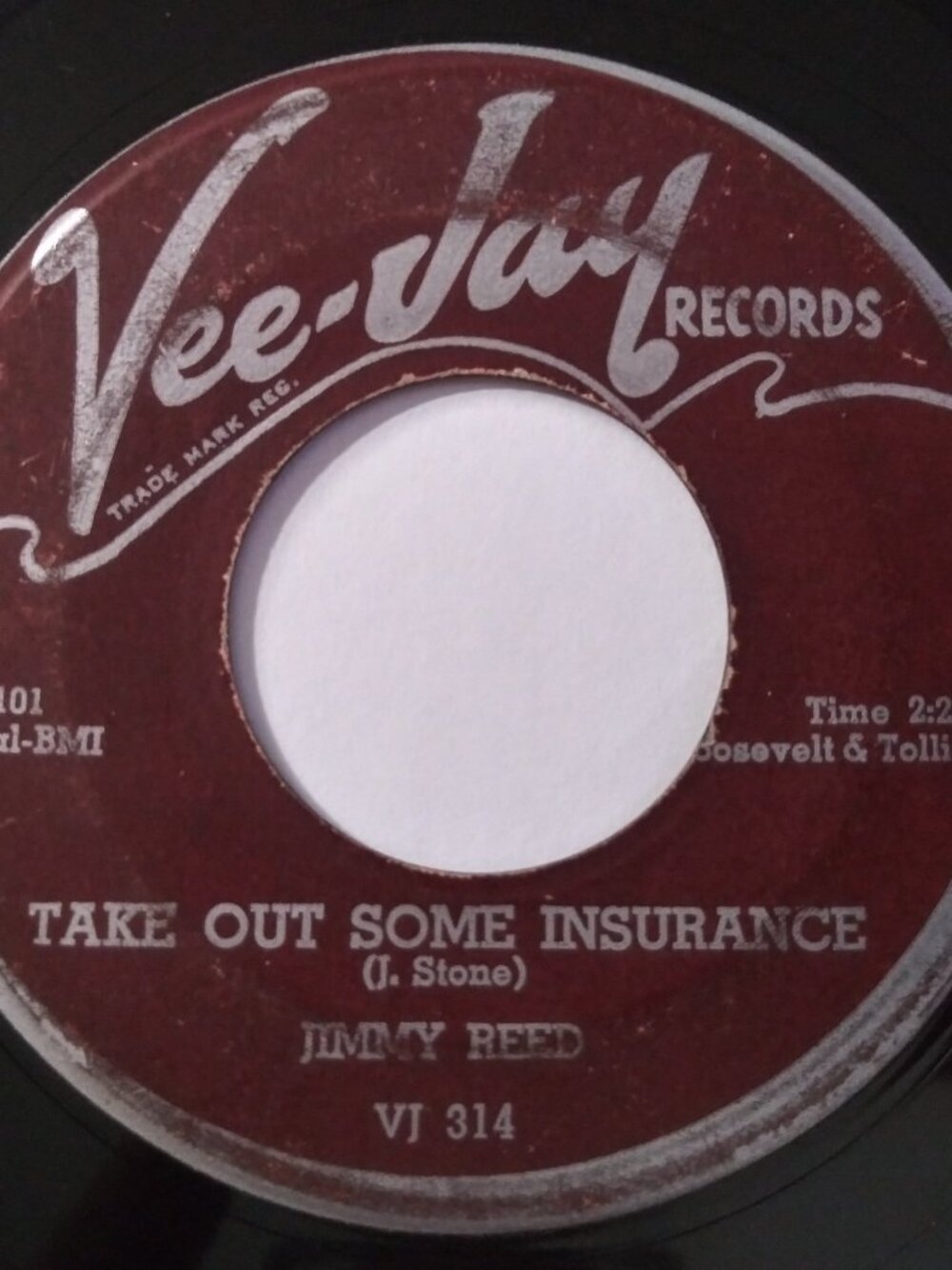 Jimmy Reed – Take Out Some Insurance FAIR GRADE Original 45 Vee Jay Record 1959